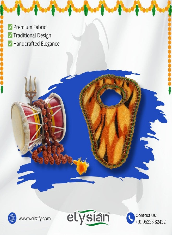 Elysian Cotton Lord Shivling Dress/Fancy Lord Shivling Dress For Lord Shivling (Size Â- 60.96 Cm /24 Inches), Orange - Image 4